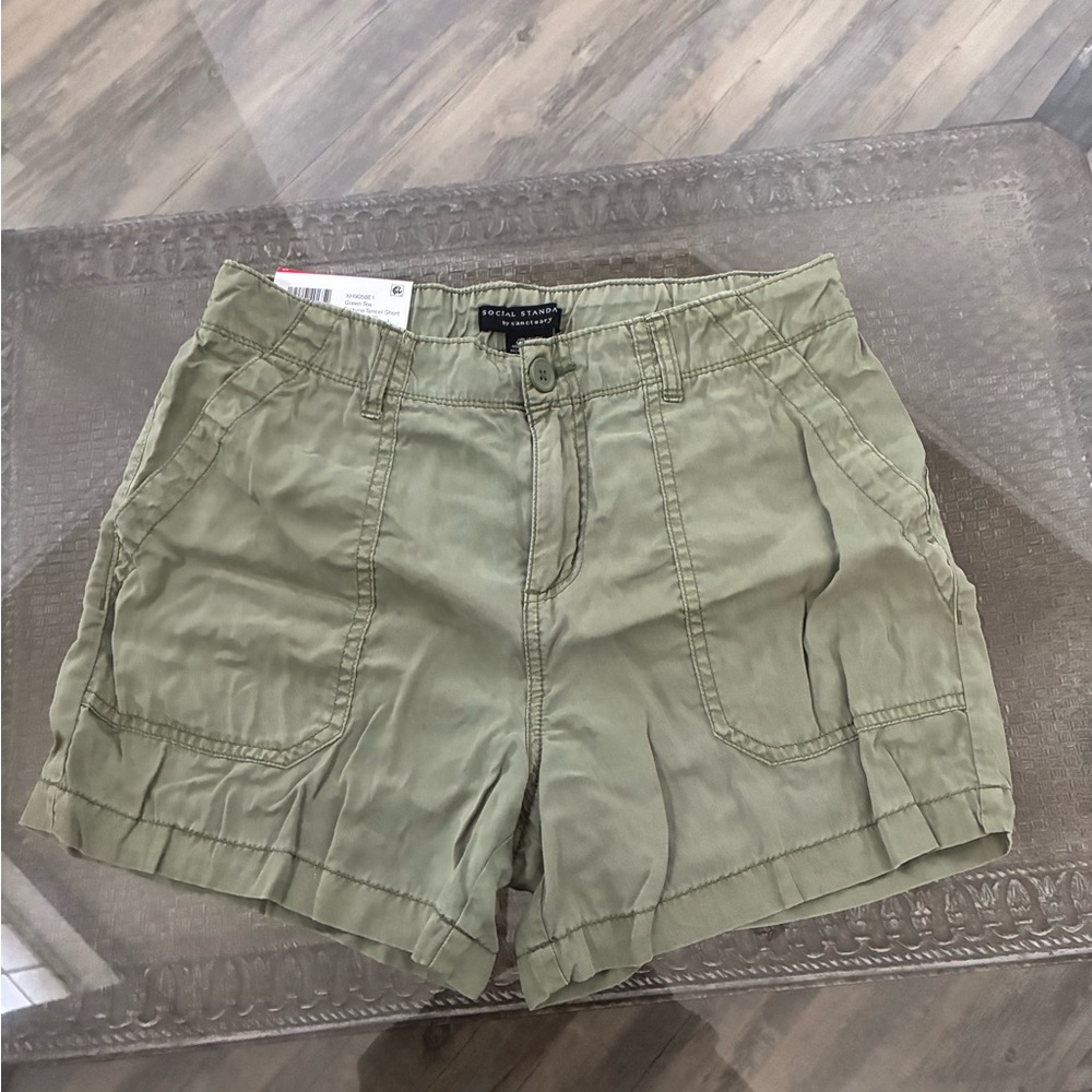 Sanctuary Sage Green Women's Cargo Shorts